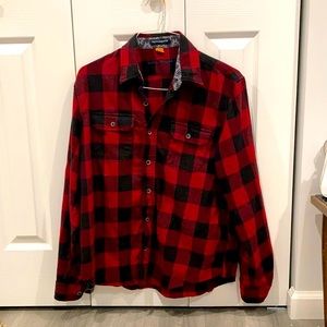Mens Red/Black Flannel TaylorVintage SZ L